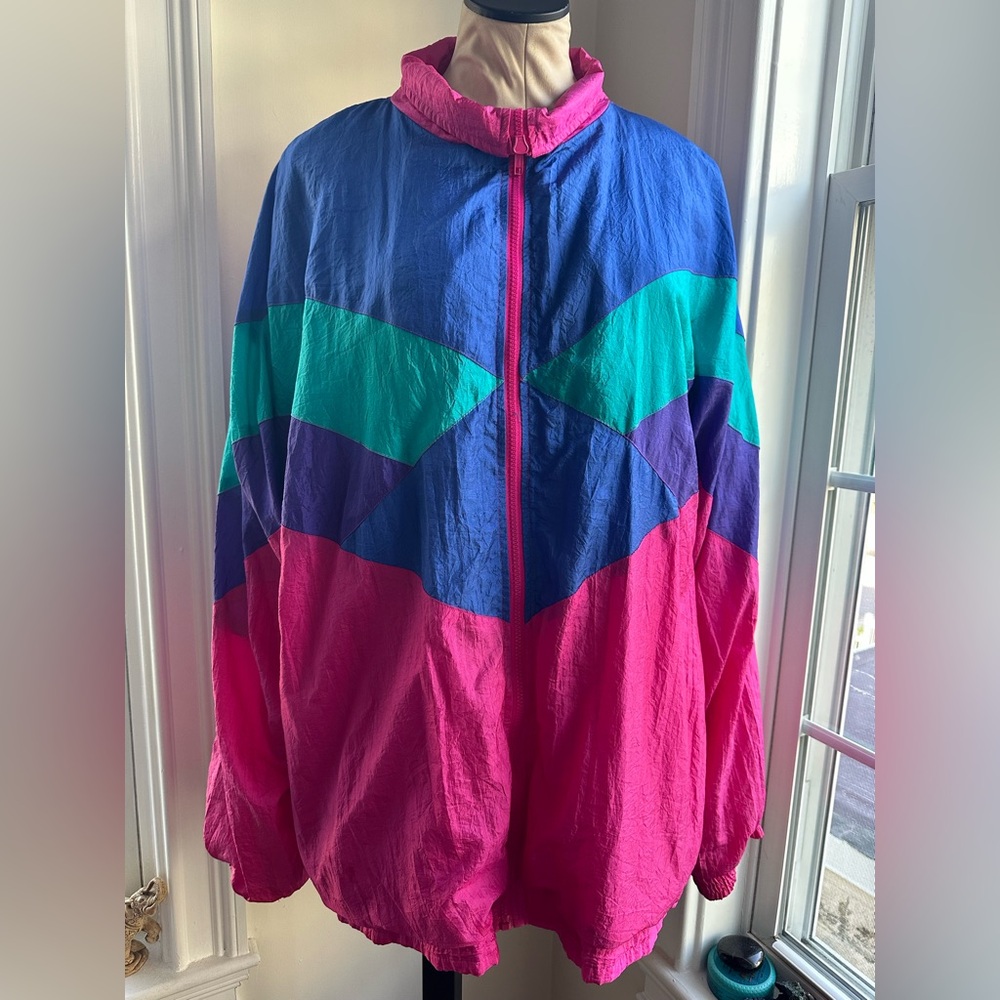 Colorful Vintage Women's windbreaker Jacket
